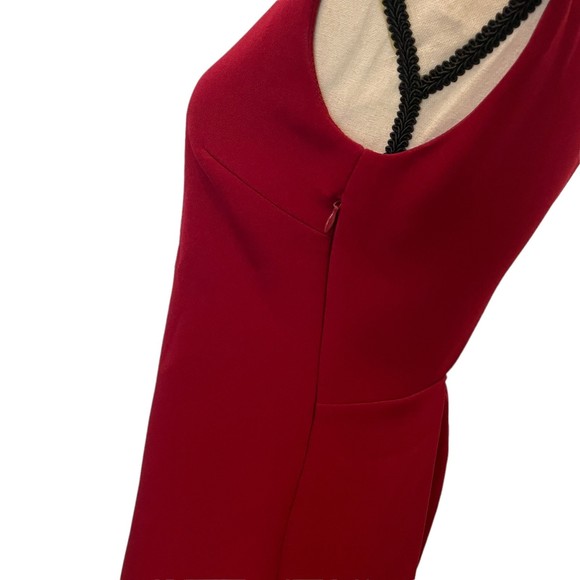 ZARA TRAFALUC RED SLEEVELESS SHEATH DRESS CUTOUT BACK SMALL - Picture 6 of 10